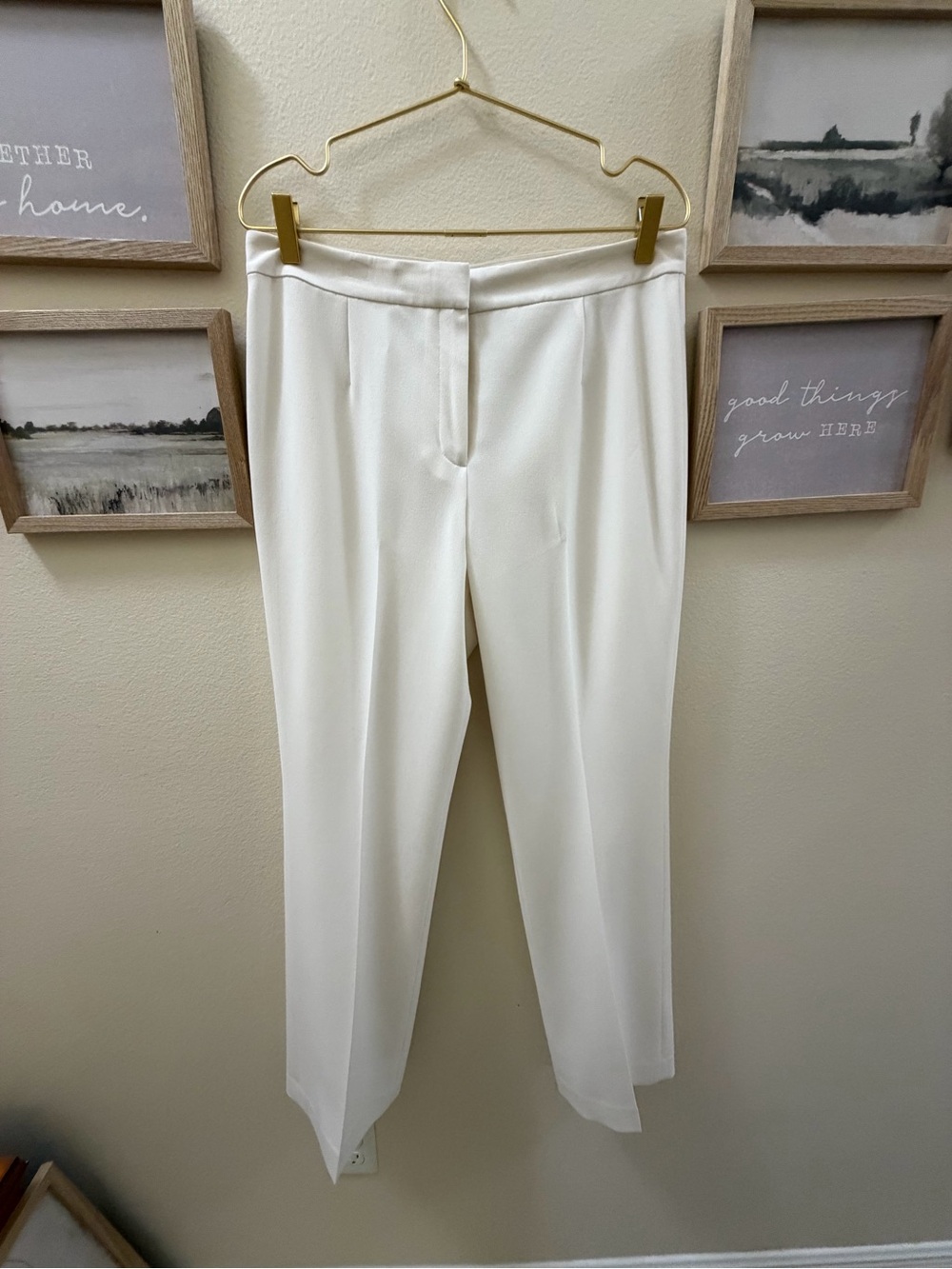 Kasper Cream Tailored Dress Trousers
